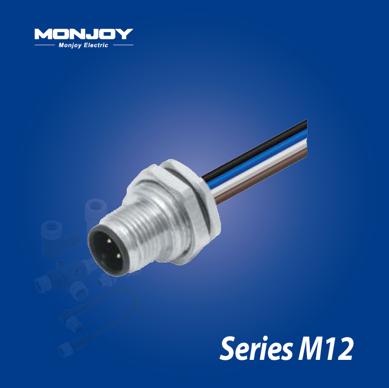 M12*1.0，D標準，針，帶連接線， 板前，底座（L=0.2m）
