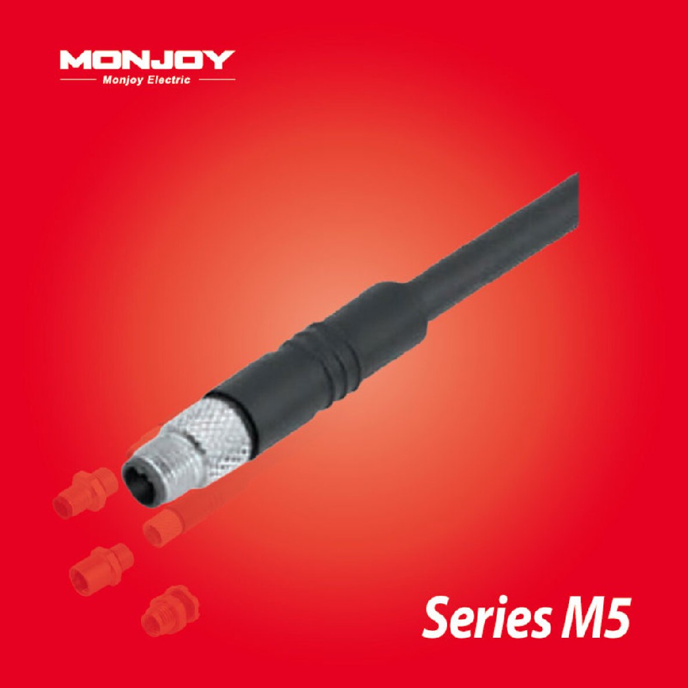 M5*0.5，直式，針，澆鑄電纜連接器