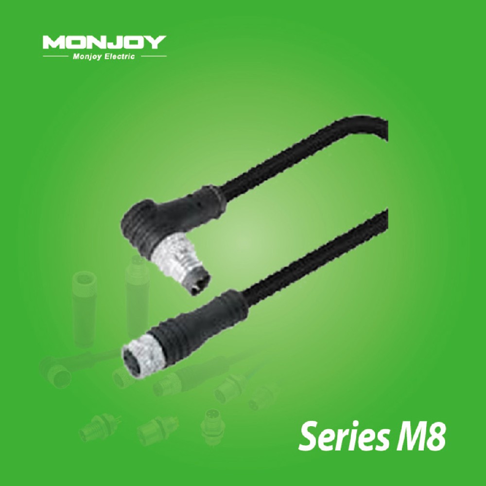 M8*1.0，彎式，針- M8*1.0，直式，孔 澆鑄電纜連接器