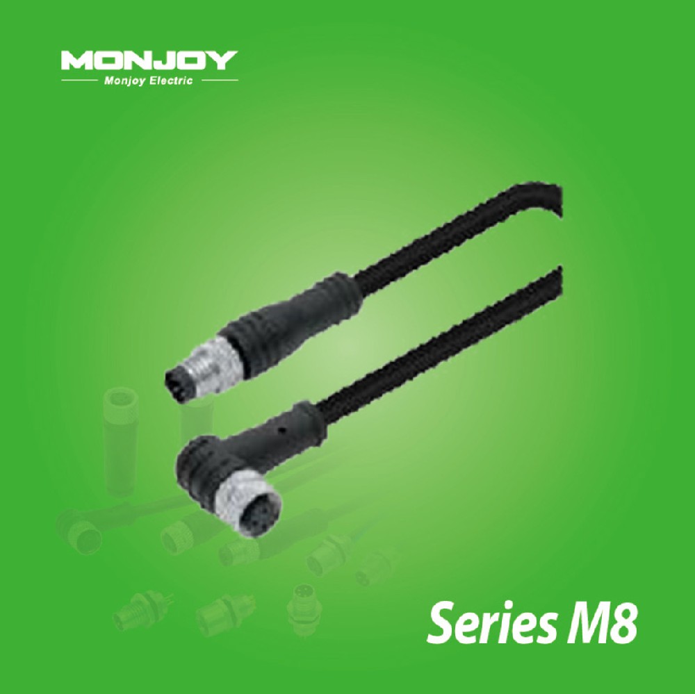 M8*1.0，直式，針- M8*1.0，彎式，孔 澆鑄電纜連接器