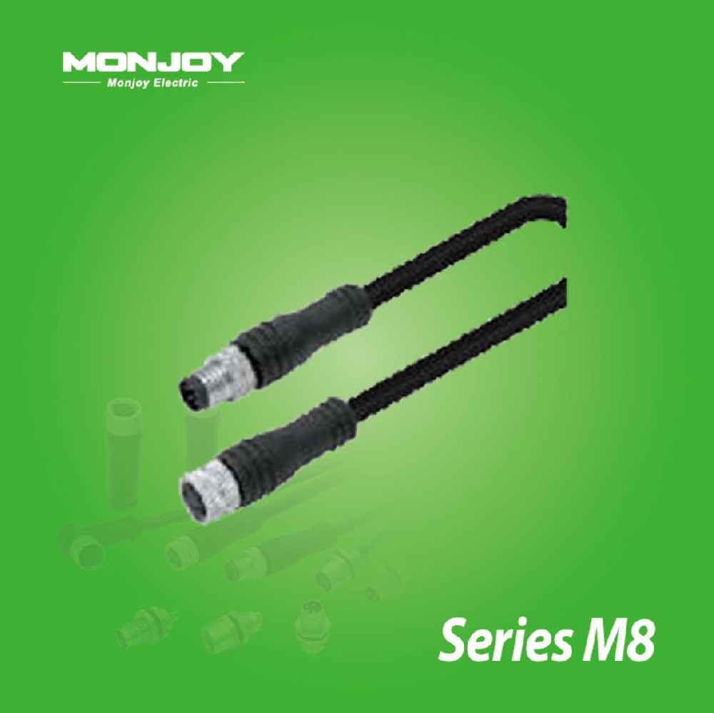 M8*1.0，直式，針孔 澆鑄電纜連接器