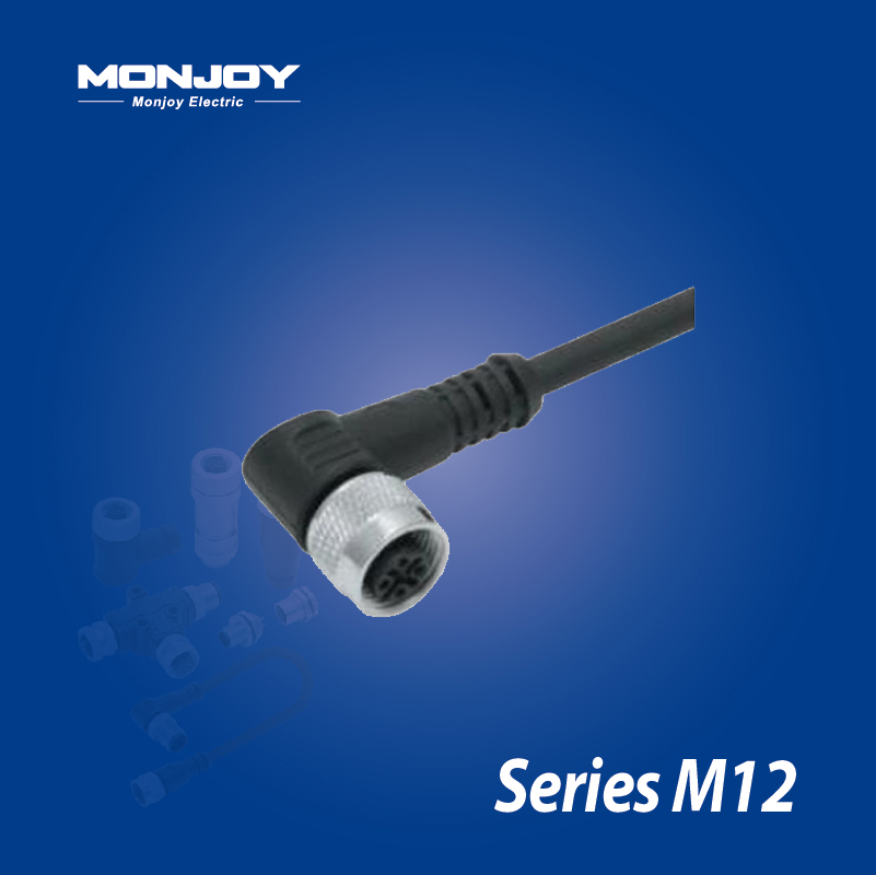 M12*1.0，D標準，彎式，母， 澆鑄電纜連接器