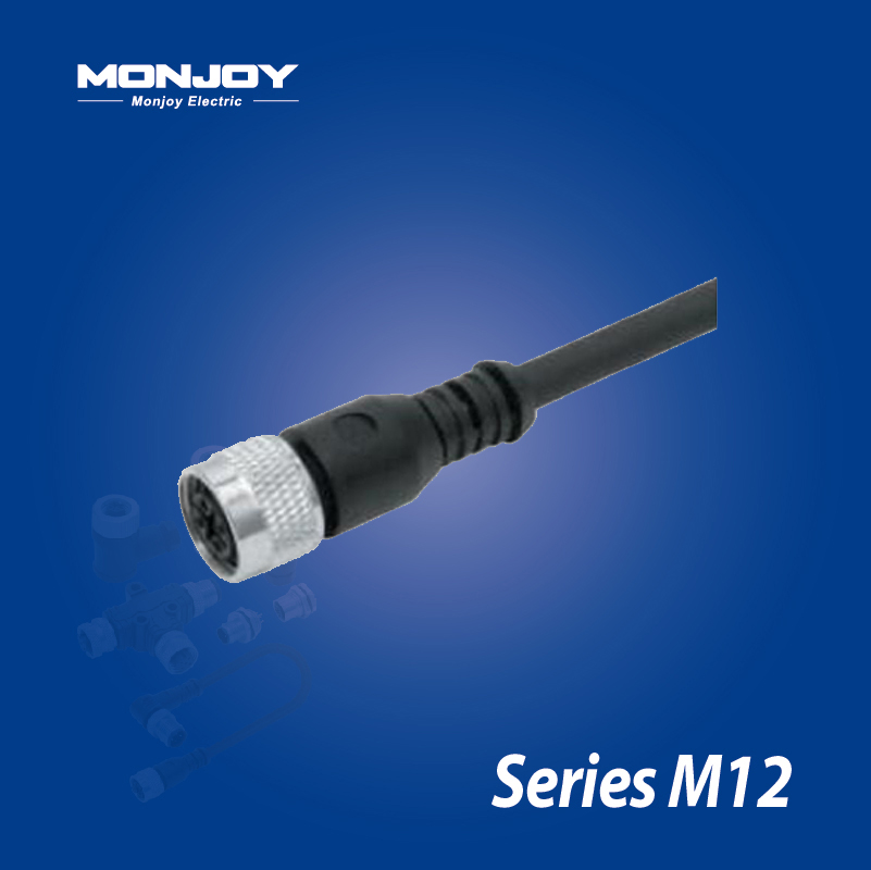 M12*1.0，D標準，直式，母， 澆鑄電纜連接器