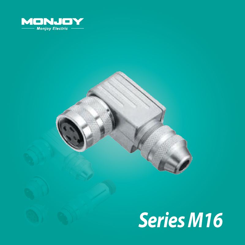 M16*0.75,彎式，孔，焊接, 電纜連接器