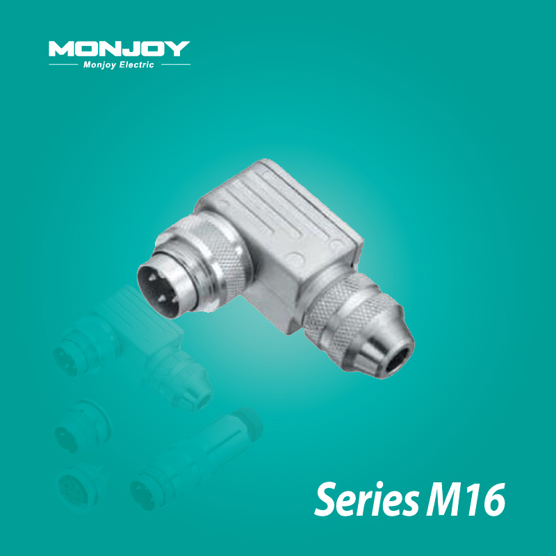 M16*0.75,彎式，針，焊接, 電纜連接器