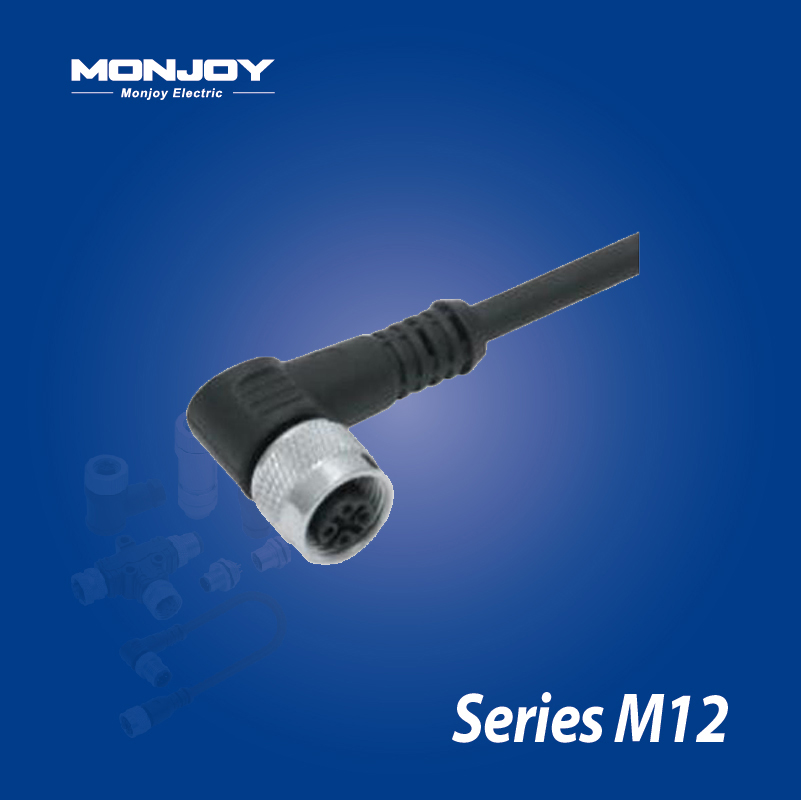 M12*1.0，B標(biāo)準(zhǔn)，彎式，母， 澆鑄電纜連接器