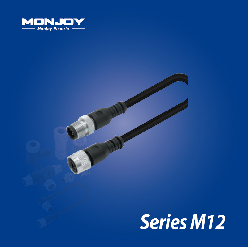  M12*1.0，A標(biāo)準(zhǔn)，直式，針- M12*1.0，A標(biāo)準(zhǔn)，直式，孔 屏蔽，澆鑄電纜連接器