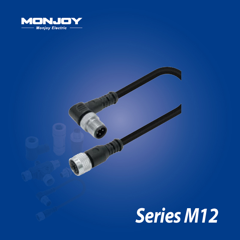 M12*1.0，A標(biāo)準(zhǔn)，彎式，針- M12*1.0，A標(biāo)準(zhǔn)，直式，孔 澆鑄電纜連接器