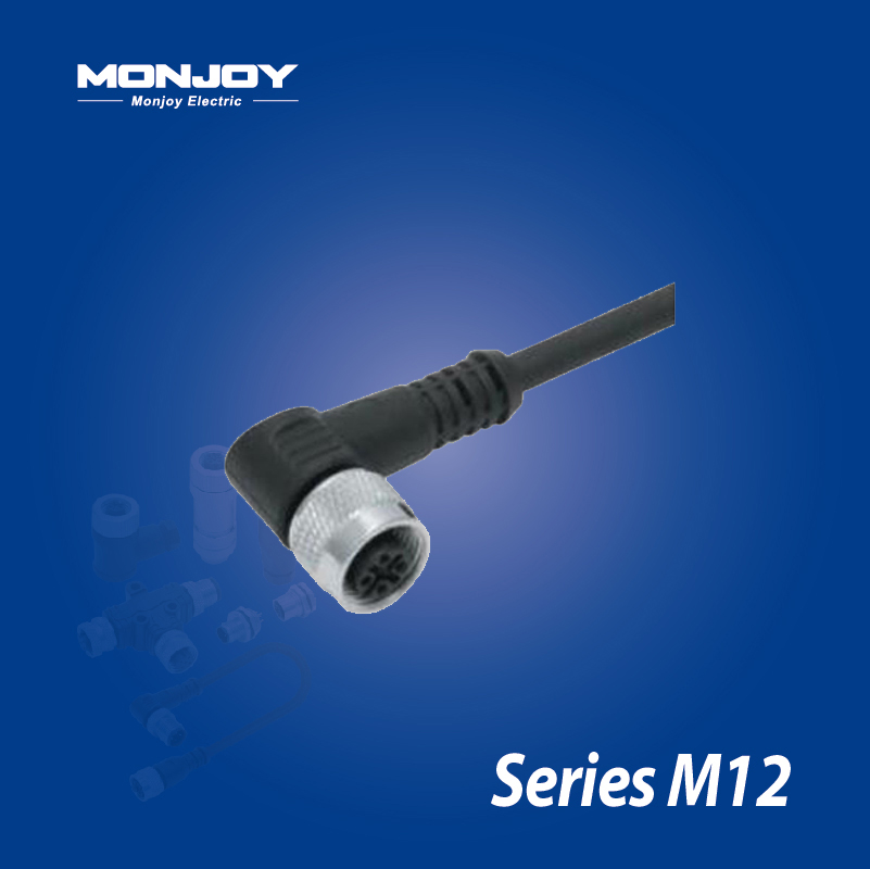 M12*1.0，A標(biāo)準(zhǔn)，彎式，母， 澆鑄電纜連接器