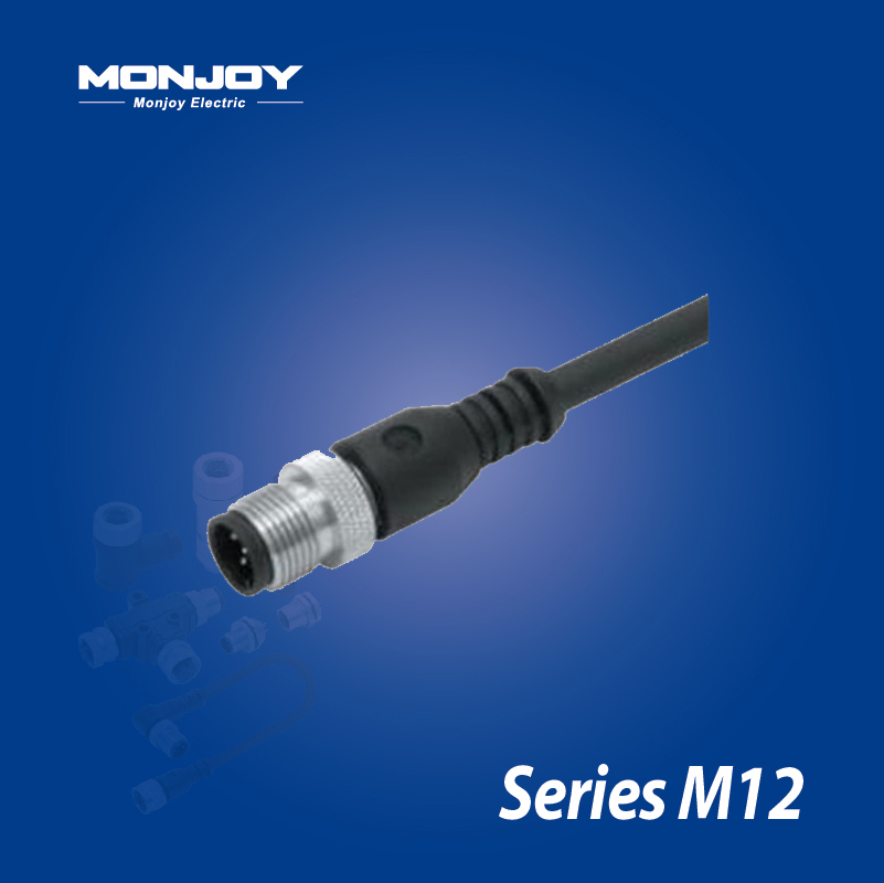 M12*1.0，A標(biāo)準(zhǔn)，直式，針， 澆鑄電纜連接器